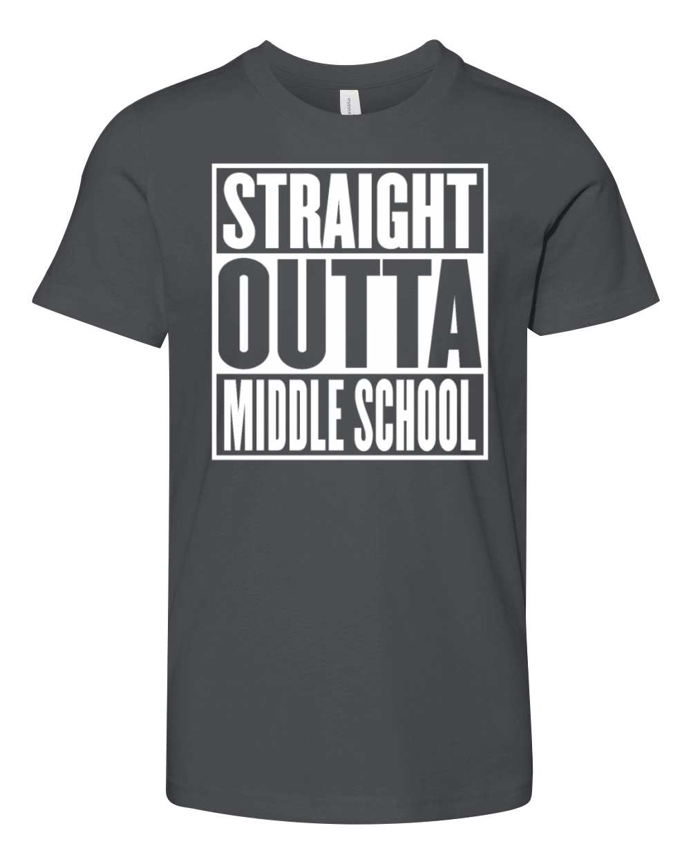 Straight Outta Middle School Graduation Funny Youth Unisex Jersey Tee