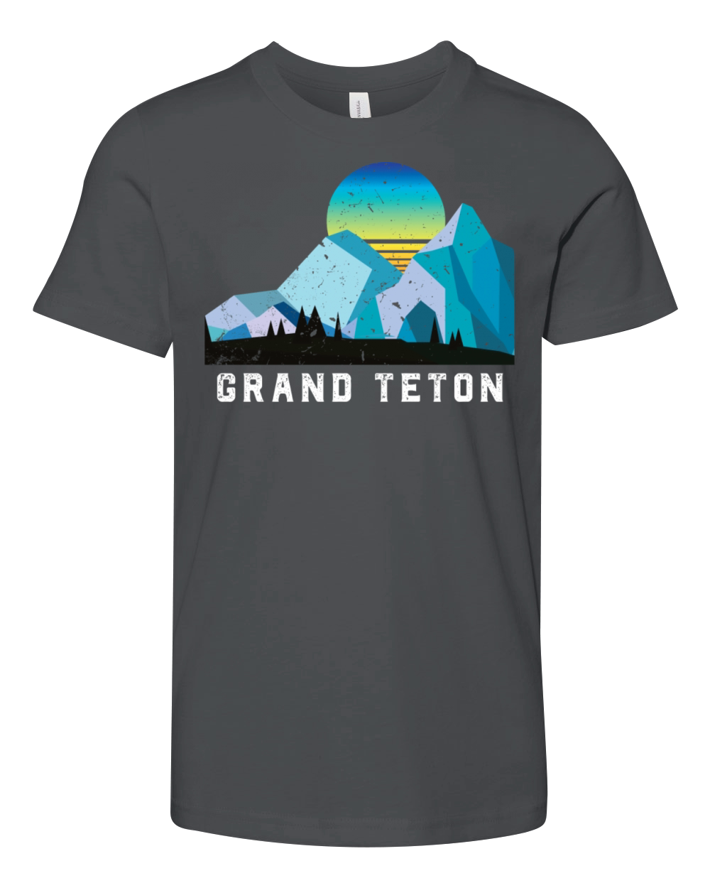Vintage Grand Teton Retro National Park Youth Unisex Jersey Tee