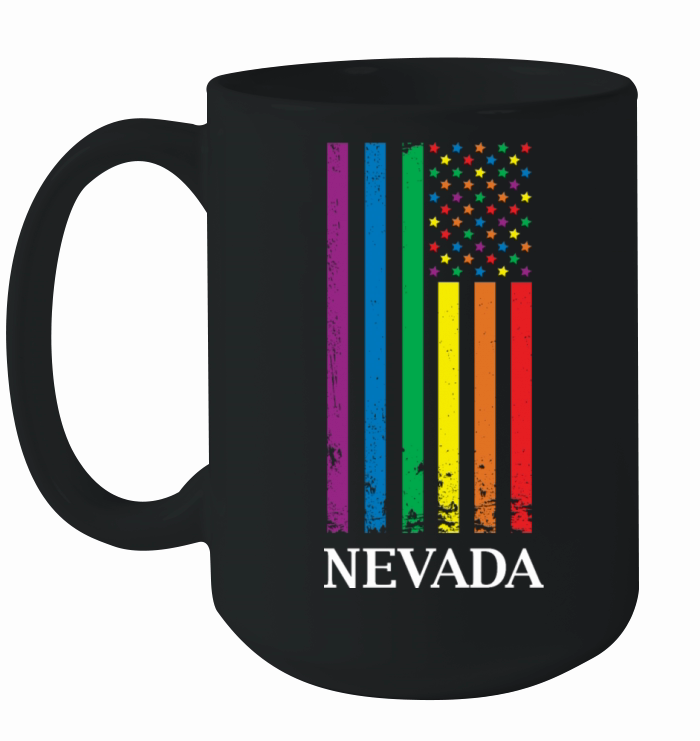 Nevada Pride Month Pride Flag LGBT Community LGBTQ Ceramic Mug