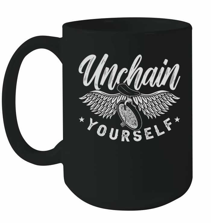 Unicycle Unchain Yourself One Wheel Unicyclist Ceramic Mug