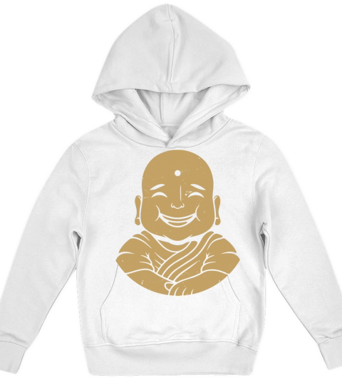 Happy Buddha Vintage Art Kids Hoodie