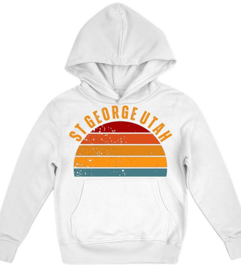St George Utah Vintage Retro Kids Hoodie