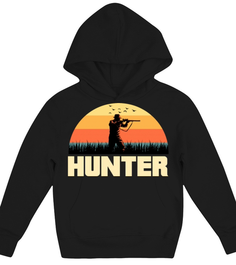vintage retro hunter Kids Hoodie