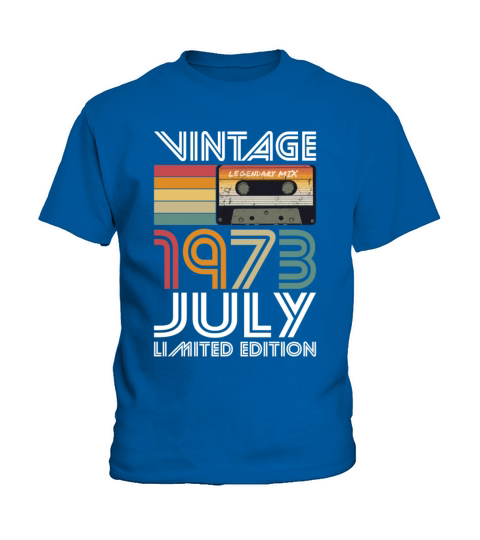 50th birthday july 1973 vintage 1973 Kids T-Shirt