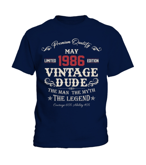 May 1986 Vintage Birthday Present Kids T-Shirt