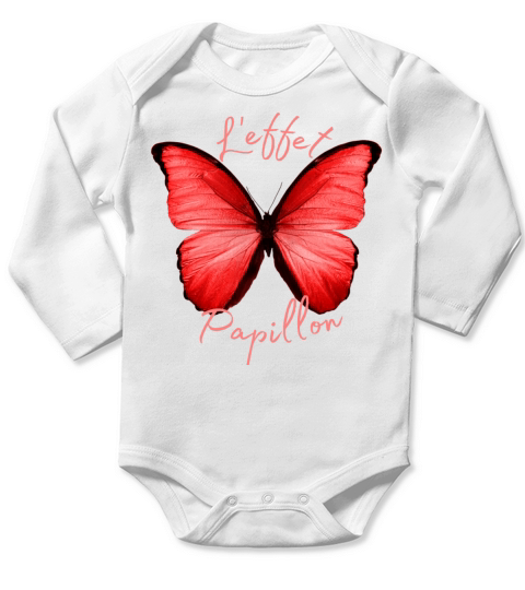 Butterflies pattern Long Sleeve Baby One-Piece