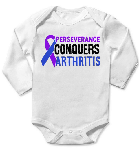 Perseverance Conquers Arthritis Rheumatoid Long Sleeve Baby One-Piece