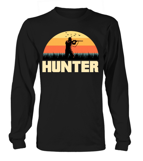 vintage retro hunter Long sleeved Unisex
