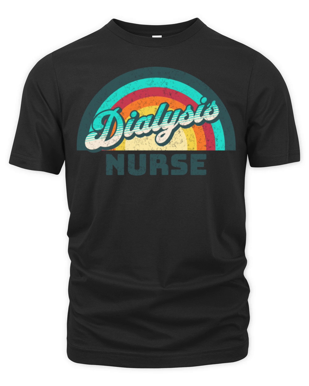 sunshine rainbow retro dialysis nurse Organic Unisex T-shirt