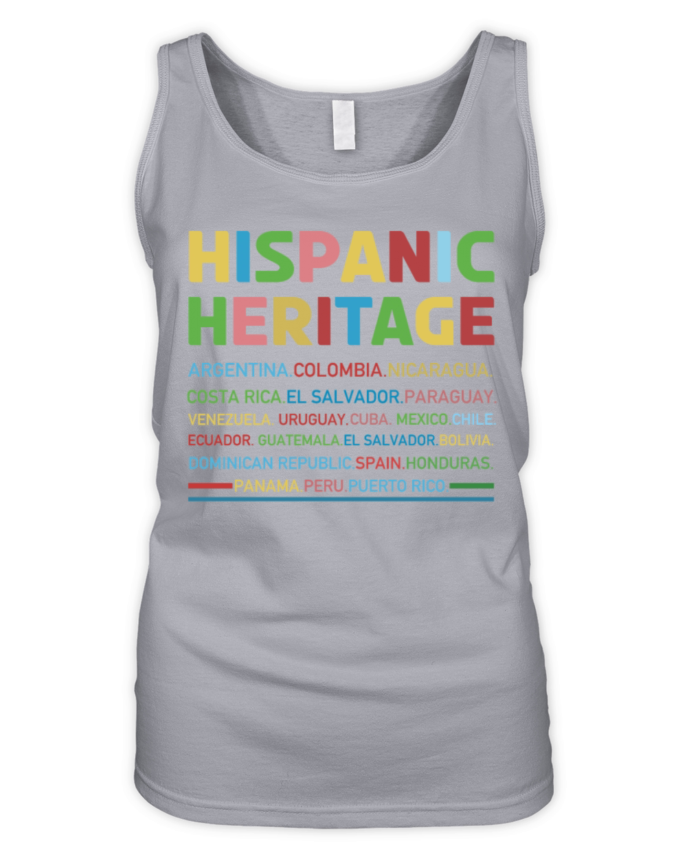 Countries Hispanic National Hispanic Heritage Organic Women's Tank Top