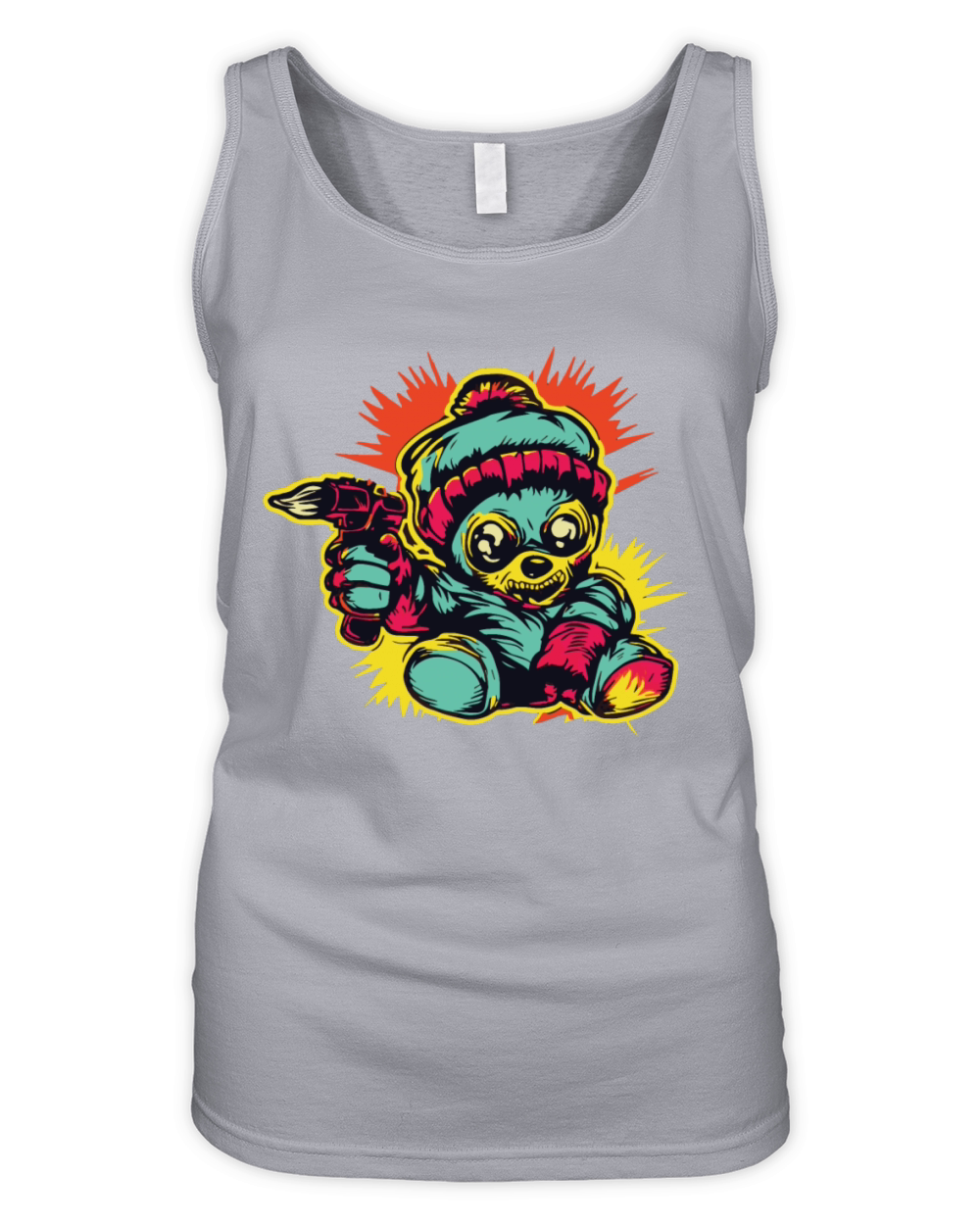 Horror Scary Bear Halloween Zombie Zapper Organic Women's Tank Top