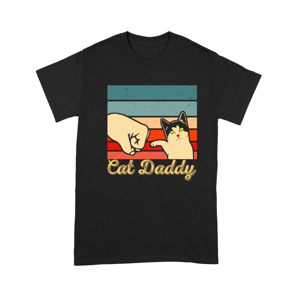 Funny Cat Daddy Vintage Cat Lovers Fathers Day Premium T-shirt