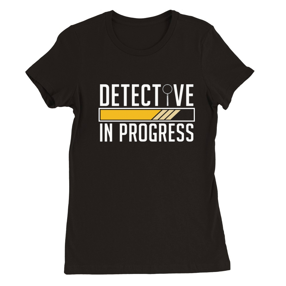 Detective In Progress Law Enforcement Fingerprint Premium Womens Crewneck T-shirt
