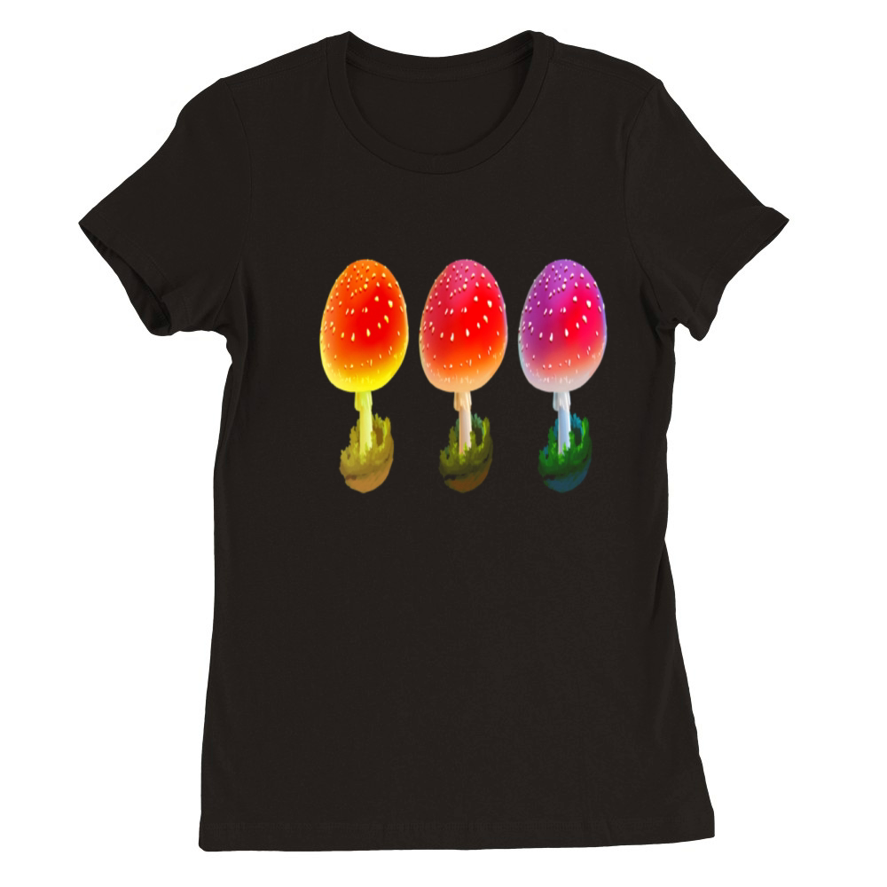 Shroom color dance mycology Amanita Premium Womens Crewneck T-shirt