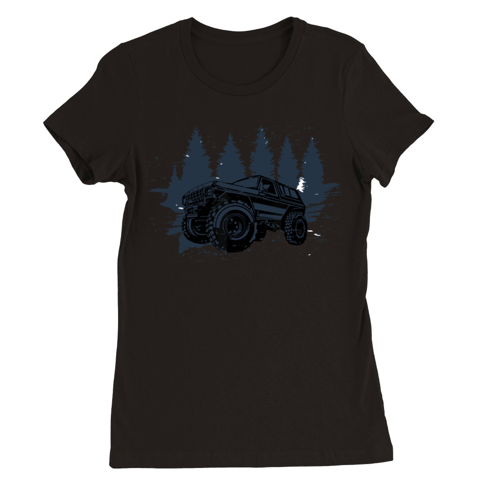 Vintage Retro 70s 4x4 Off Roading Premium Womens Crewneck T-shirt
