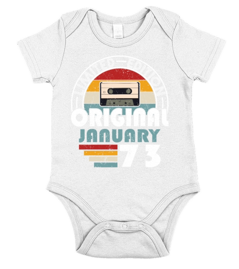 50th birthday january 1973 original 1973 Short Sleeve Baby One-Piece