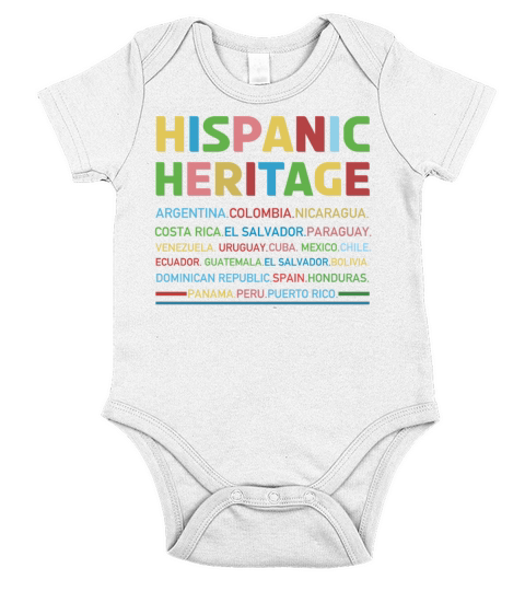 Countries Hispanic National Hispanic Heritage Short Sleeve Baby One-Piece