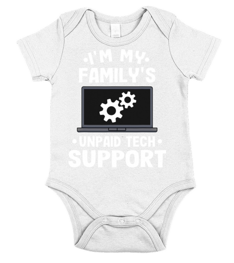 Im My Familys Unpaid Tech Support Computer Short Sleeve Baby One-Piece
