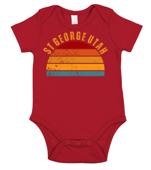 St George Utah Vintage Retro Short Sleeve Baby One-Piece