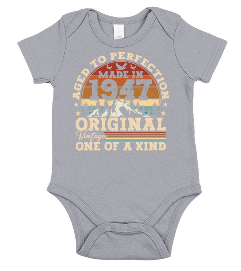 Vintage Birthday Gift Idea Original 1947 Short Sleeve Baby One-Piece