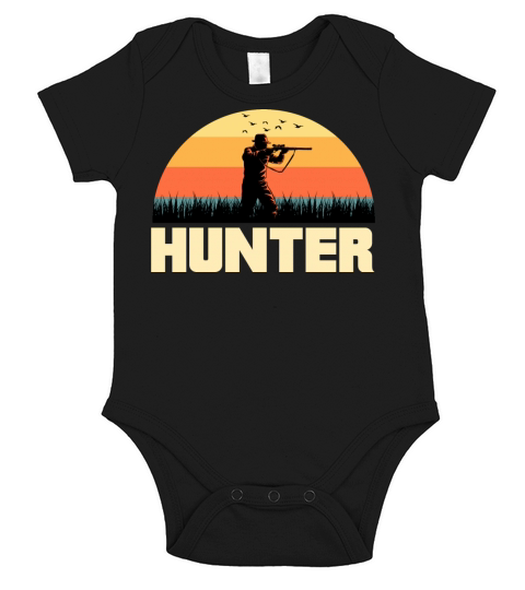 vintage retro hunter Short Sleeve Baby One-Piece
