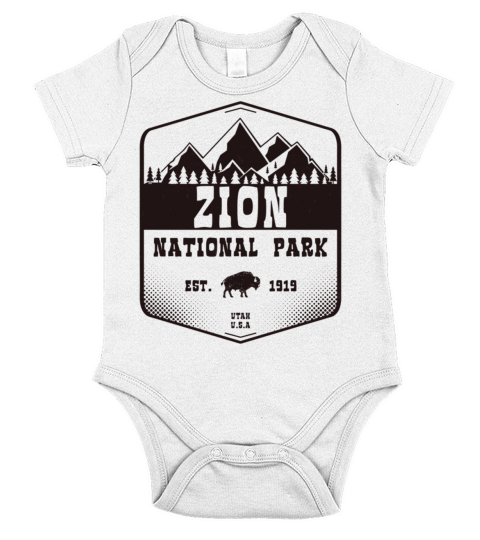 Zion National Park Utah Vintage Short Sleeve Baby One-Piece