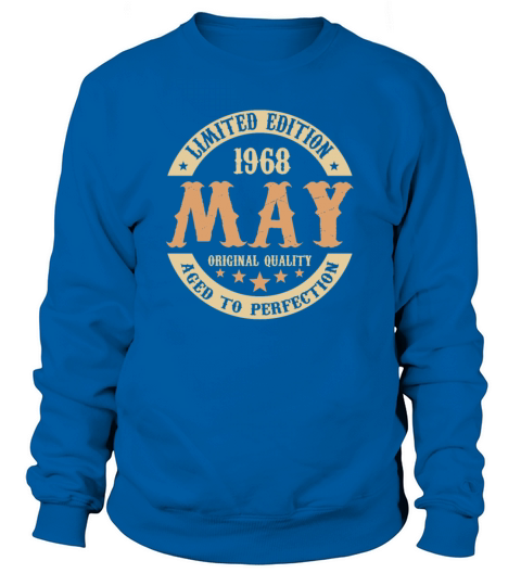 May 1968 Vintage Birthday Present Sweatshirt Unisex