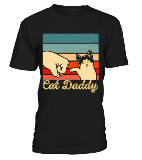 Funny Cat Daddy Vintage Cat Lovers Fathers Day T-Shirt Unisex