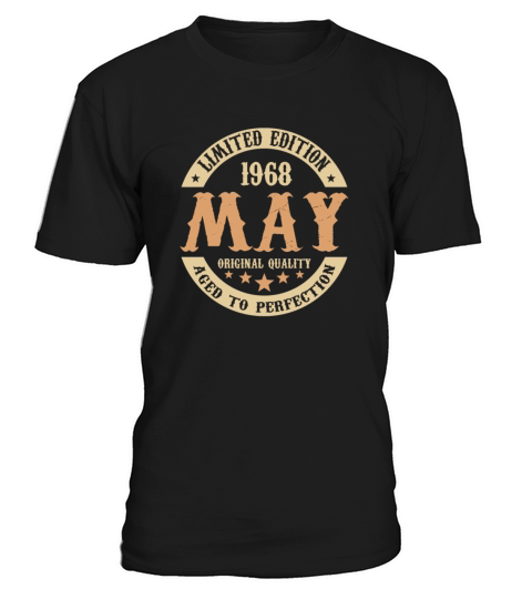 May 1968 Vintage Birthday Present T-Shirt Unisex