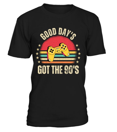 Retro 90s Game Controller and Vintage Sunset T-Shirt Unisex