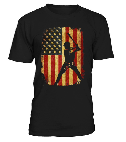 Vintage American Flag Baseball T-Shirt Unisex