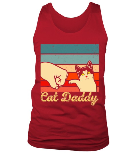 Funny Cat Daddy Vintage Cat Lovers Fathers Day Tank Top Unisex