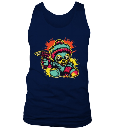 Horror Scary Bear Halloween Zombie Zapper Tank Top Unisex