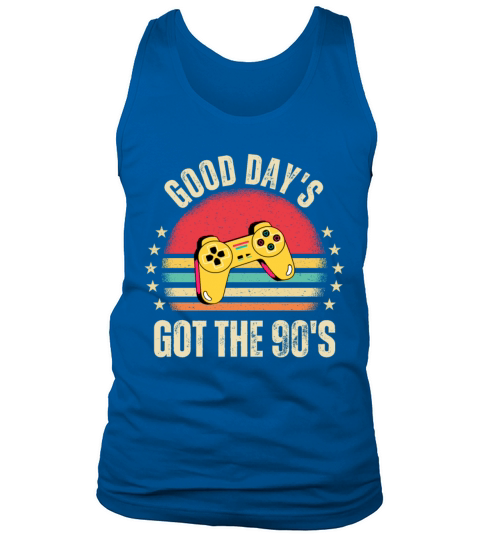 Retro 90s Game Controller and Vintage Sunset Tank Top Unisex