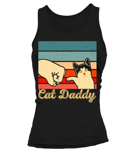 Funny Cat Daddy Vintage Cat Lovers Fathers Day Tank top Woman