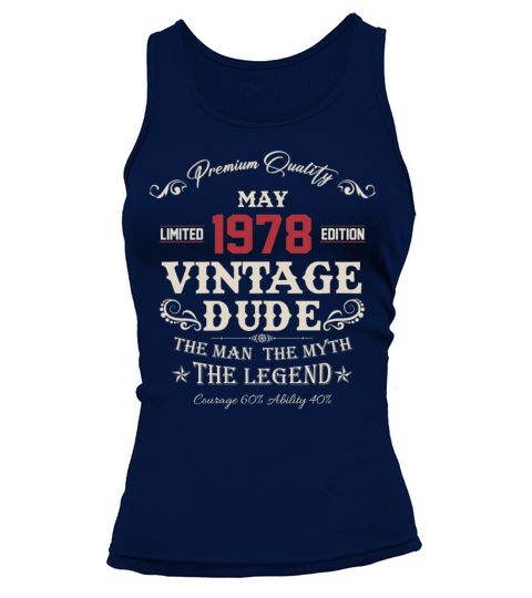 May 1978 Vintage Birthday Present Tank top Woman