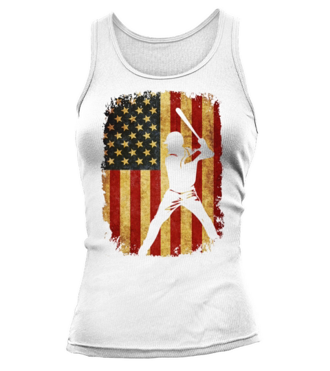 Vintage American Flag Baseball Tank top Woman