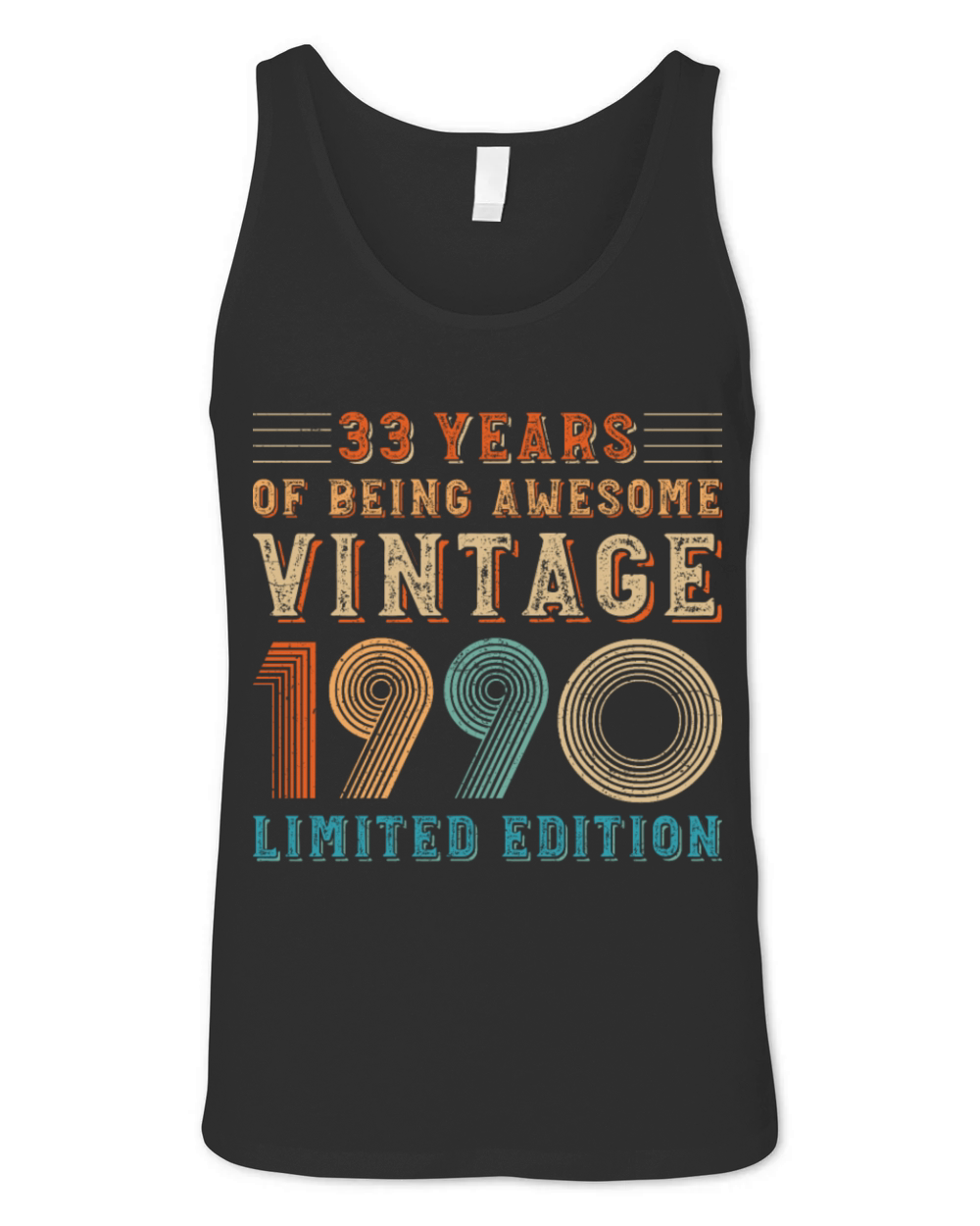 33 years of being awesome vintage 1990 limited edi Unisex Jersey Tank