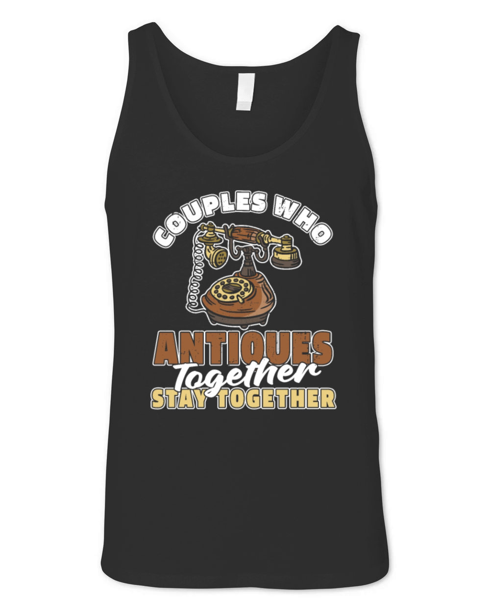 Antiquing Antiques Couple Unisex Jersey Tank