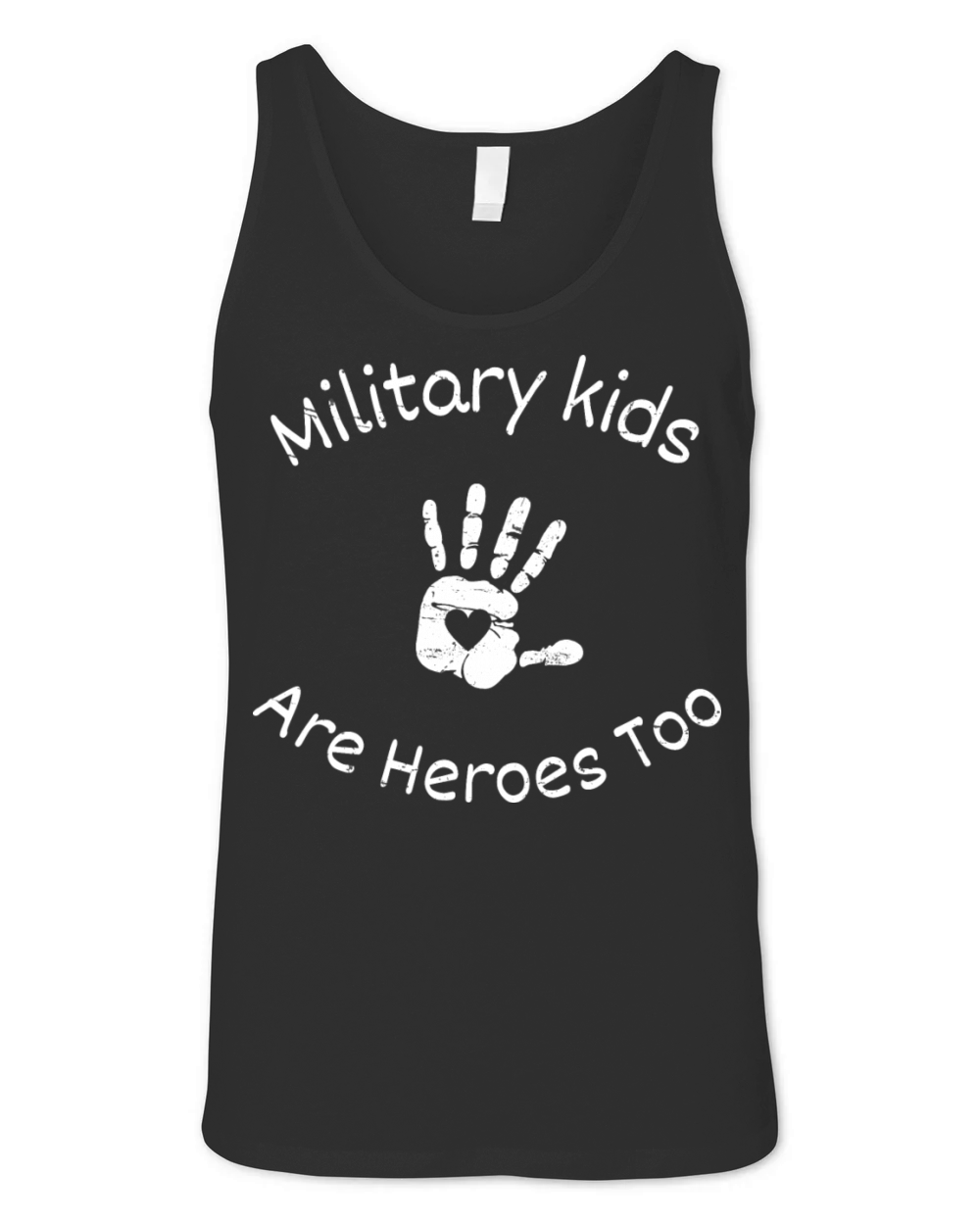 Military kids are heroes too Unisex Jersey Tank
