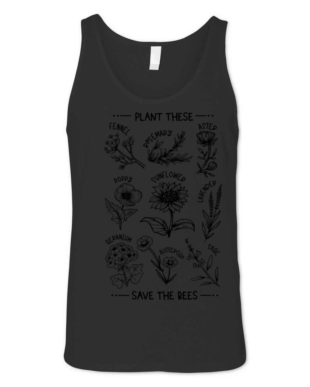 Quote Plant These Save The Bees Unisex Jersey Tank