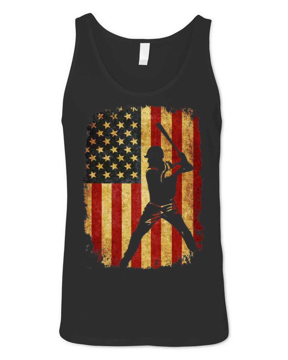 Vintage American Flag Baseball Unisex Jersey Tank