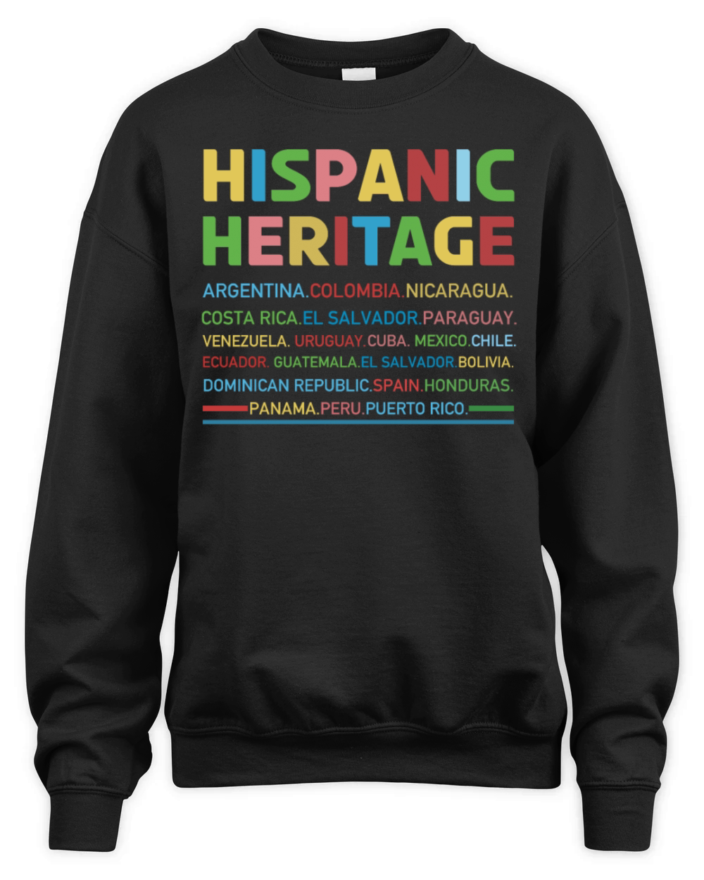 Countries Hispanic National Hispanic Heritage Unisex Premium Crewneck Sweatshirt