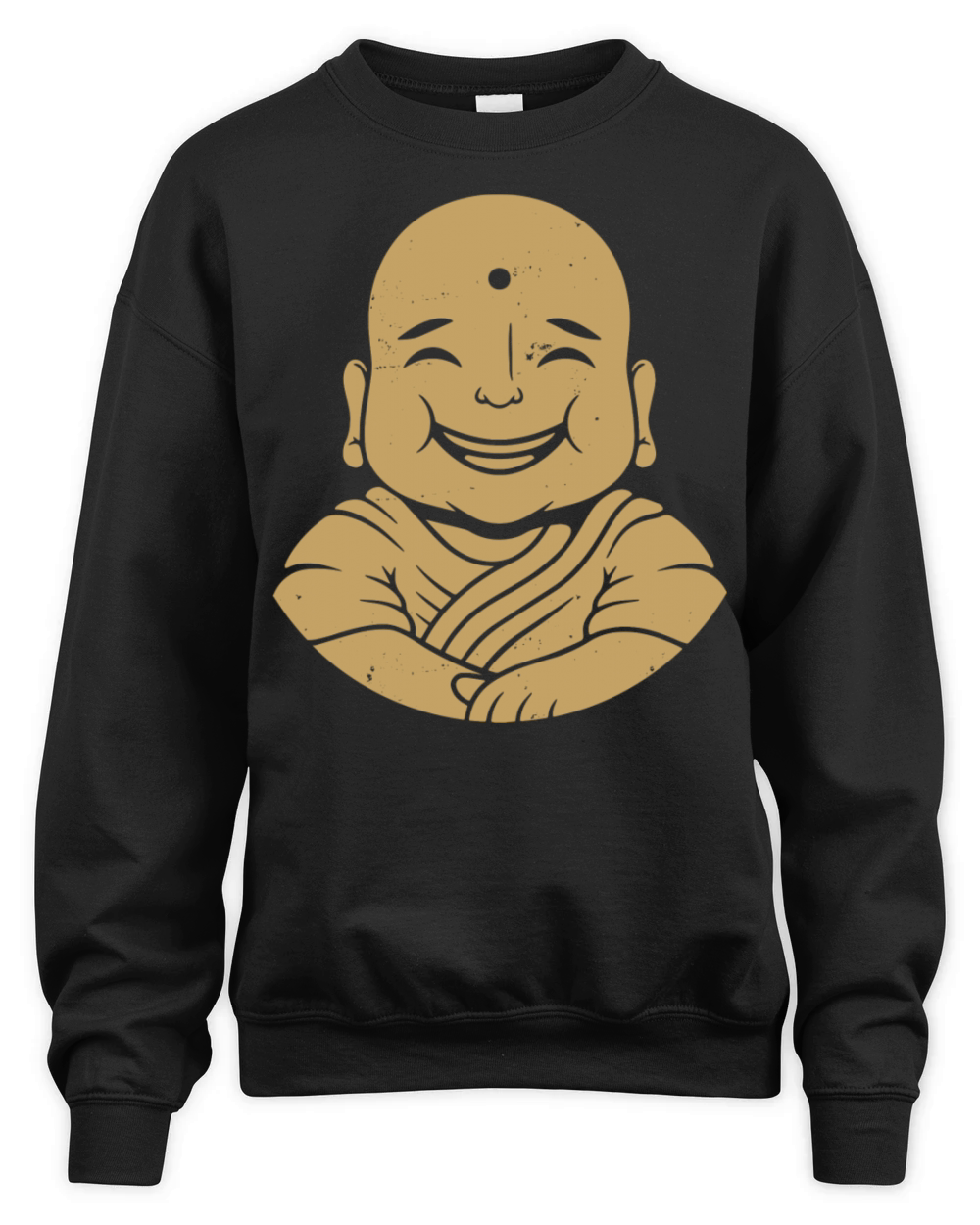 Happy Buddha Vintage Art Unisex Premium Crewneck Sweatshirt