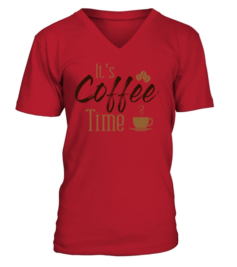 Its Coffee Time Latte Art Barista Queen Coffee V-Neck T-shirt