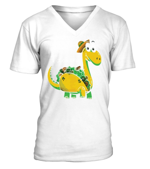 Tacosaurus Cinco de Mayo Funny Taco Dinosaur V-Neck T-shirt