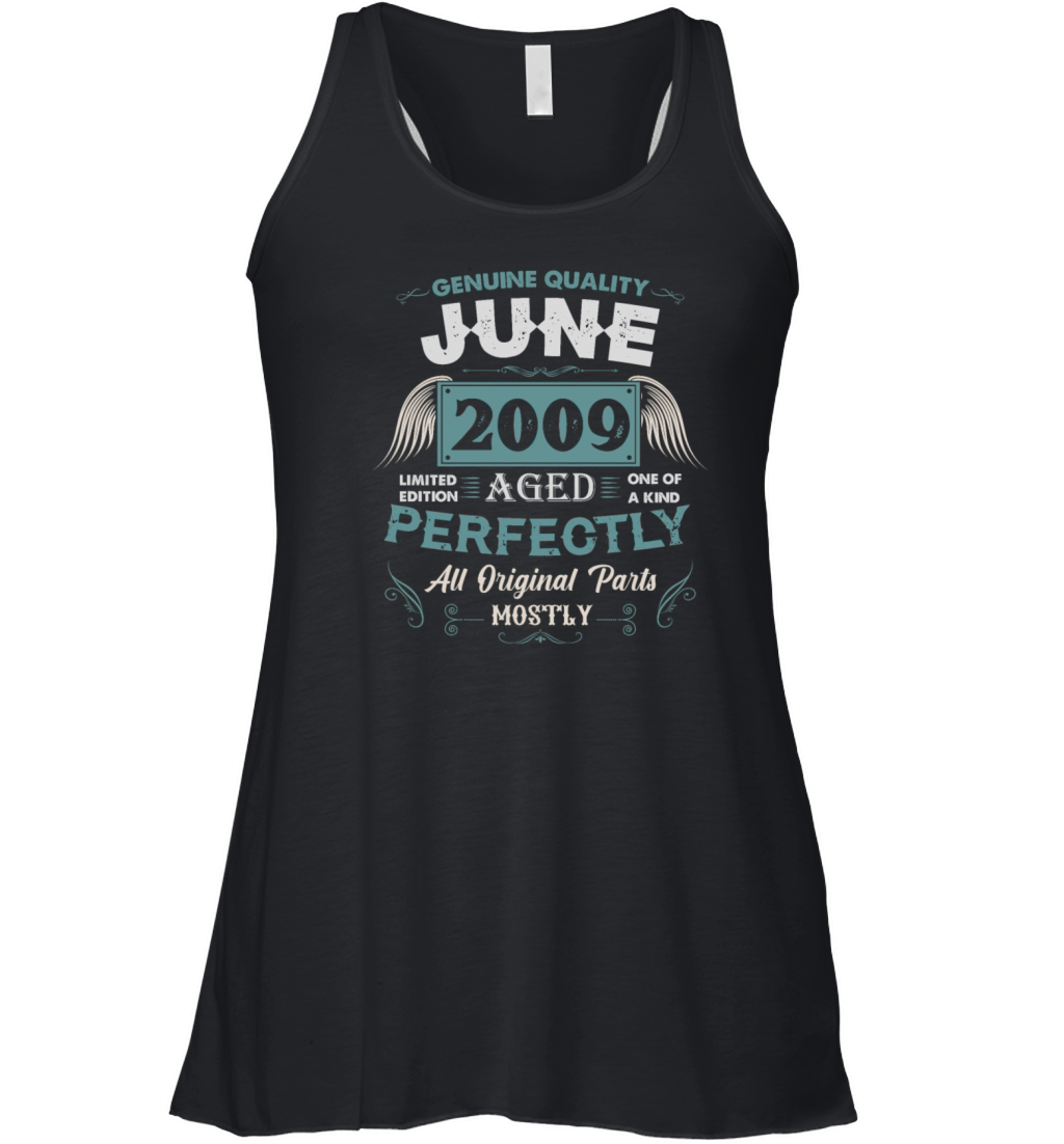 June 2009 Vintage Birthday Present Women's Flowy Tank Top