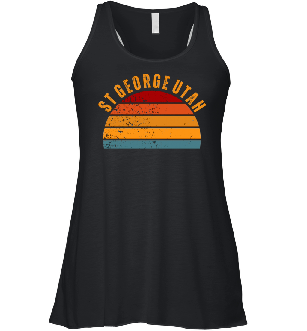 St George Utah Vintage Retro Women's Flowy Tank Top