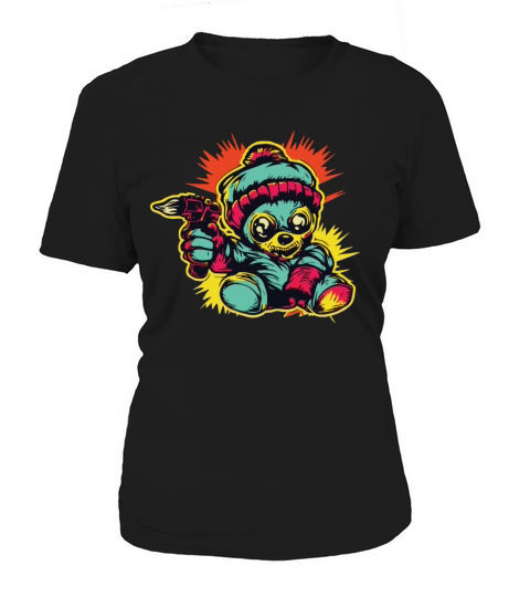 Horror Scary Bear Halloween Zombie Zapper Women's T-Shirt