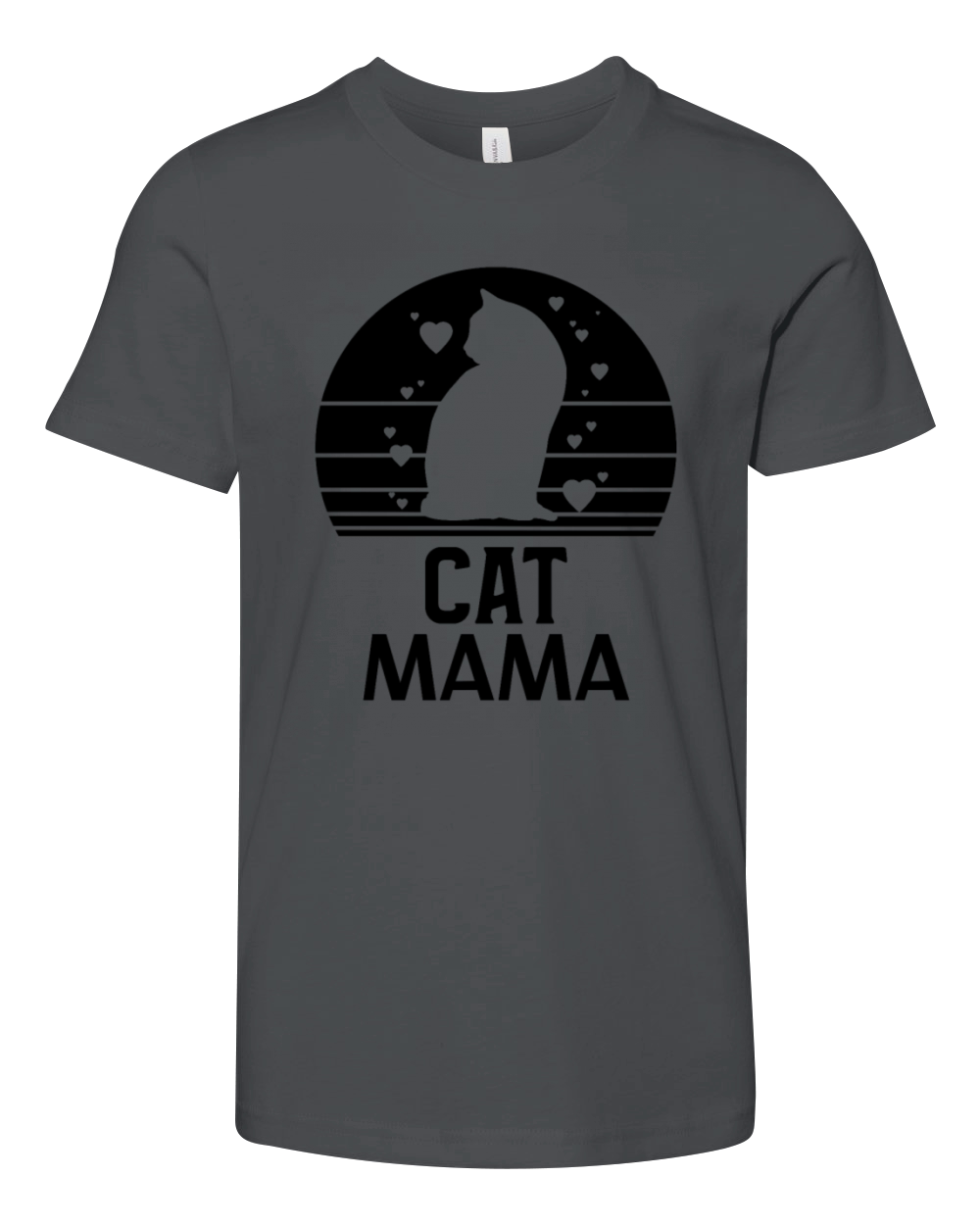 Cat Mom Retro Vintage 80s Style Tee Distressed Youth Unisex Jersey Tee
